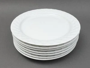 Thomas Rosenthal Germania Set di 7 piatti per insalata bianchi vacanze 7 1/2" rari - Foto 1 di 8