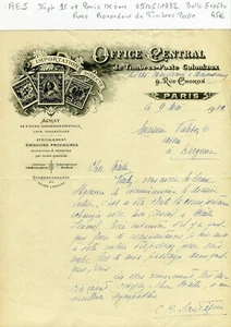 Paris IX ème 9 Rue Choron - Belle Entête Rare Revendeur de Timbres Postes 1932 - Imagen 1 de 1