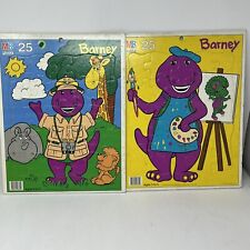 2 Vintage Barney’s Great Adventure Puzzle 25 Piece Extra Large Kids Dinosaur
