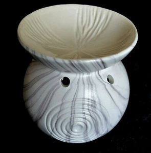 Wurm, Melt Warmer, Duftlampe, Aromalampe, Keramik, Beige/Marmoriert, Neu - Picture 1 of 2