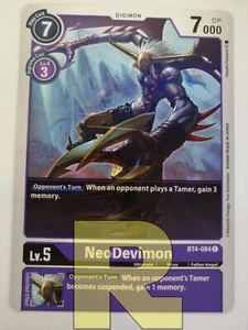 2x NeoDevimon ® BT4-084 C ® Comune ® Digimon ® Inglese - Picture 1 of 1