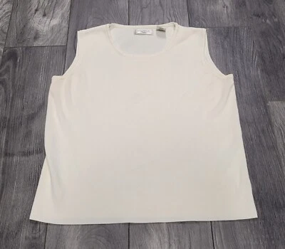 Camiseta sin mangas/camisola para mujer Laura Ashley Petite talla PM blanco roto/crema Foto 1 de 4