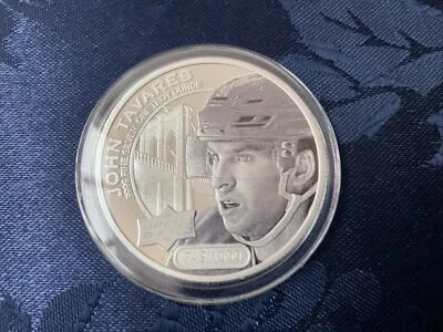 2017 U.D Grandeur JOHN TAVARES 1 Troy OZ. .9999. Silver Coin /1000 WITH BOX - Image 1 of 4