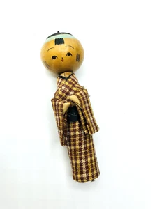 Vintage JAPANESE Wood KOKESHI DOLL Traditional FOLK ART Mid-Century FIGURINE A+ - Picture 1 of 6
