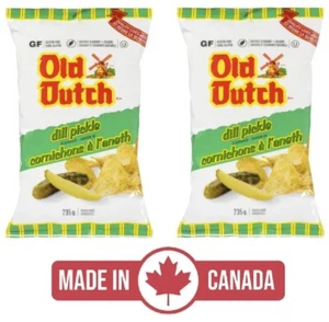 2-Pack Old Dutch Dill Pickle Flavor Chips (235g) Canadian Large Snack Tasty Fun - Bild 1 von 2