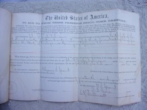 antigua patente de tierra de 1875 ~ re. Ottawa y Chippewa John B Pezhe Bish Caw Michigan - Imagen 1 de 12