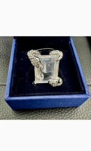 AUTHENTISCHER SWAROVSKI SMARAGDSCHLIFF "SCHLANGE" KRISTALL RING GRÖSSE 7 WOW - Bild 1 von 4