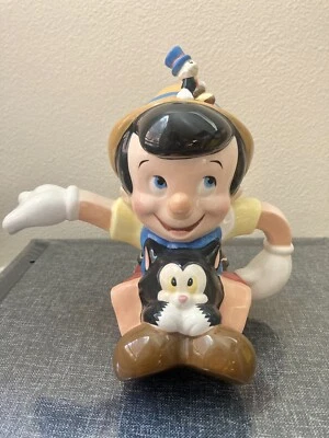 Disney Pinocchio with Jiminy Cricket and Figaro teapot Vintage Figural - Image 1 of 4