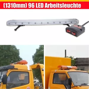 Viga de advertencia 1310 mm barra luminosa remolque luz redonda 96LED 96W AC 12-24V - Imagen 1 de 24