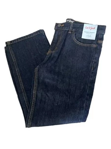 Cat & Jack Jungen Blau Jeans Verstellbarer Bund Größe 10 Husky Gerades Bein Neu - Bild 1 von 14