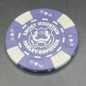 Harley Davidson Smoky Mountain Pigeon Forge Tennessee Dealer Poker Chip - Foto 1 di 2