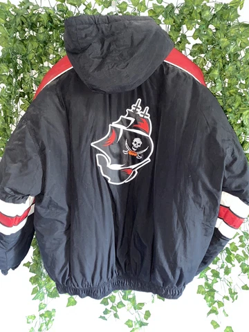 NFL Tampa Bay BUCCANEERS Starter Hooded Puff Jacket 90s 2000s Men's 2XL Ship Cover