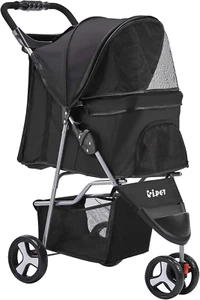 I.Pet Pet Stroller, Double Cat Dog Carrier Backpack Travel Strollers Pram Sea... - Picture 1 of 12
