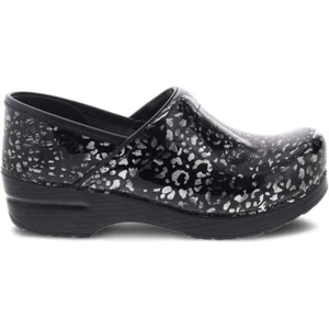 Dansko Professional Pewter Leopard Lack Damen Clogs - NEU - Größe EU 41 M - Bild 1 von 5
