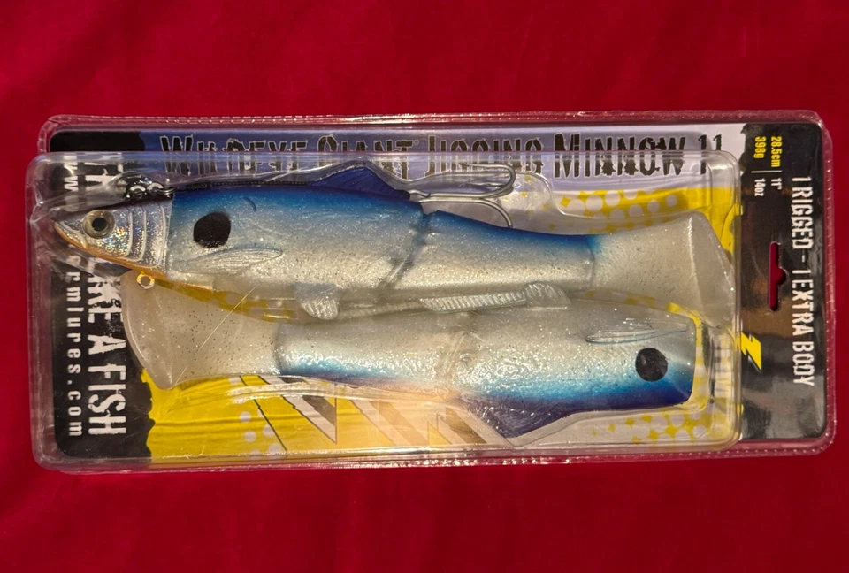 Storm Wildeye Giant Jigging Minnow 11" 28,5cm 398g Blue Shad Heilbutt Dorsch - Bild 1 von 1