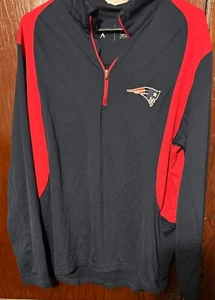 New England Patriots Antigua 1/4 Zip Men L Blue L/S NFL Football - Picture 1 of 4