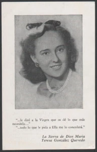 santino - Heilige Karte S.D. TERESA GONZALEZ QUEVEDO - Bild 1 von 1