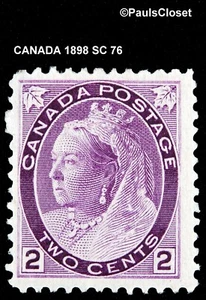 CANADA 1898 SC 76 QUEEN VICTORIA PURPLE 2¢ MNH OG FINE/VERY FINE - Picture 1 of 2