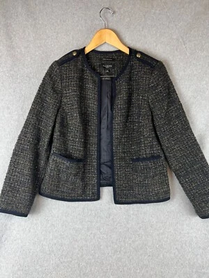 Talbots Alpaca Tweed Blazer Wool Jacket Womens 8 Petite Career Office  - Image 1 of 4