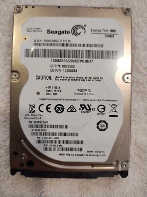 Seagate ST500LT012 Momentus 500GB Internal 5400RPM 2.5" HDD SATA TESTED Working - Image 1 of 2