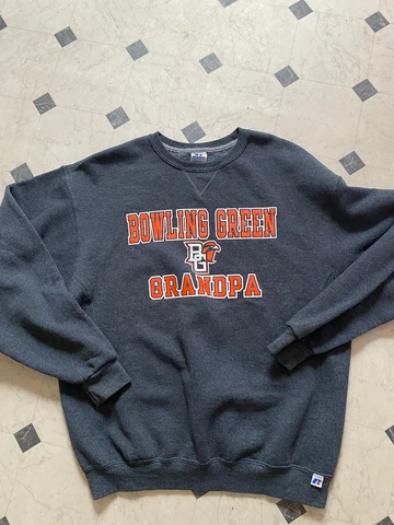 bowling green falcons Grandpa sweatshirt Adult Large Gray Long Sleeve Casual Men Cover