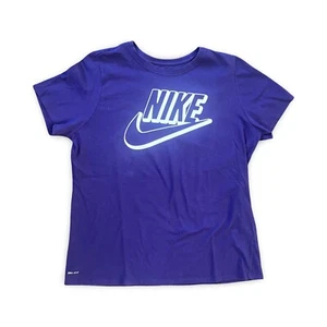 Nike Women's Dri-FIT Purple Swoosh T Shirt Size XL Athletic - Picture 1 of 8