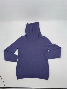 Jones New York Collection Cashmere Sweater Womens Petite Medium Turtleneck Blue - Picture 1 of 10