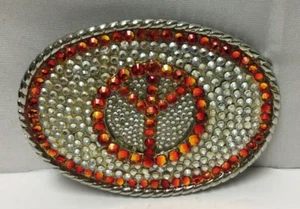 Peace Baby JEWEL Bling Longhorn Buckle Jeweled Bling NWOT! Yellowstone Love - Picture 1 of 10