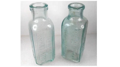 DE COLECCIÓN / 2 BOTELLAS DE CERVEZA DE RAÍZ CONTRATACIONES DIFERENTES / AMBAS 4 CARAS EN RELIEVE / AQUA Foto 1 de 3