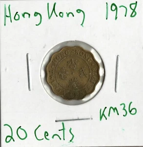 Coin Hong Kong 20 Cents 1978 KM36 - Picture 1 of 4