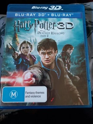 Harry Potter And The Deathly Hallows Part 2 3D & 2D - Blu Ray 3 Disc Free Post - image 1 of 2