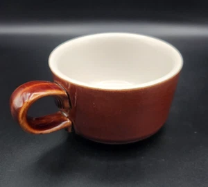 Vintage Hall USA Rust Brown Mug – 12 oz Ceramic Soup Cup, Mid-Century Modern - Picture 1 of 5