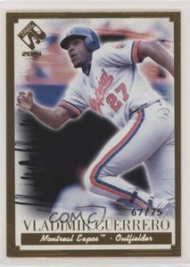 2001 Pacific Private Stock Gold Portraits /75 Vladimir Guerrero #71 HOF