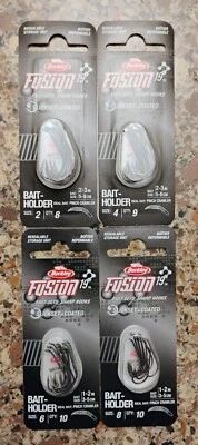 Berkley Fusion19, anzuelos para pescar con soporte de cebo recubiertos Slicketset, LOTE DE 2, elige el tamaño Foto 1 de 4