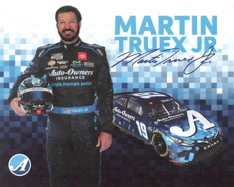2023 - MARTIN TRUEX JR #19 AUTO-OWNERS / JOE GIBBS NASCAR CUP SERIES POSTCARD Cover