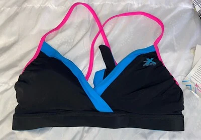 Maiô ZeroXposur com faixas reversível costas cruzadas biquíni top 16 piscina (A1) - Imagem 1 de 4