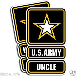 US Army UNCLE Stickers Military Die Cut Decals Set of 2 Adhesive Vinyl 