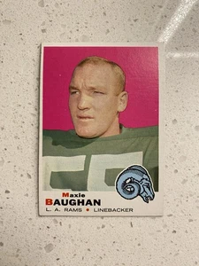 Maxie Baughan Los Angeles Rams 1969 Topps Football Card #169 - Picture 1 of 2