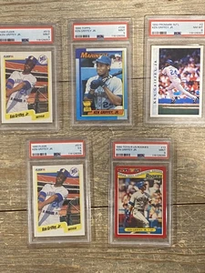 5 Card PSA Graded Ken Griffey Jr. Lot. 1990 - 1992 - Rookies - Topps - Fleer - Picture 1 of 12