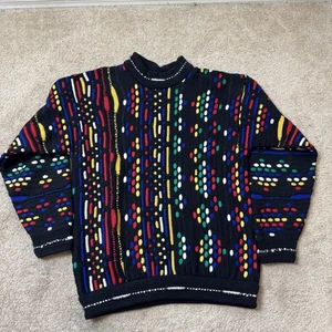 Maglione vintage Coogi Australia uomo medio maglia retrò biggie oversize multicolore - Foto 1 di 6