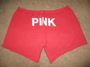 Victoria's Secret PINK Damenshorts Junior rot Kordelzug Hund Maskottchen bis 46" Taille - Bild 1 von 4