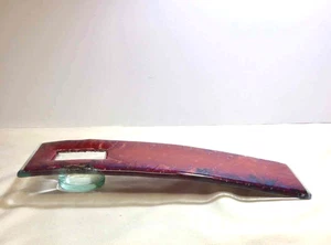 Charlton Glassworks IKEBANA VASE Bridge Kiln-Fired Fused Art Glass Neu - Bild 1 von 9