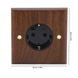 Wall Outlet Black Walnut Standard Retro Electric Wall Power Light Switch Socket - Picture 1 of 12