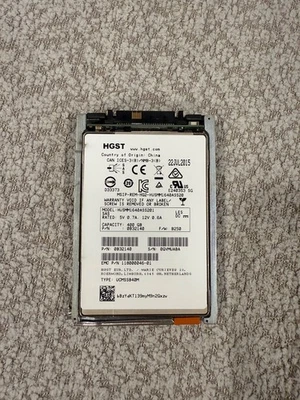 HGST EMC 400GB 2.5" 12G SAS SSD HUSMM114 CLAR400 HUSMM1640ASS201 - Image 1 of 3