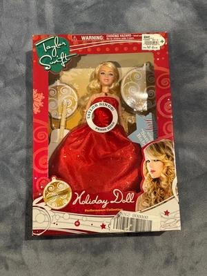 RARO! Muñeca Taylor Swift Singing Santa Baby Holiday 2010 sin abrir nueva en caja Foto 1 de 4