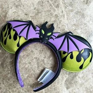 Disney- Parks Halloween Maleficient as Dragon Ears Sleeping Beauty Headband NWT - Picture 1 of 7