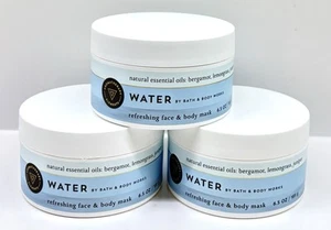 (3) Bath & Body Works Aromatherapy Elements Blue WATER Face & Body Mask 6.5oz - Picture 1 of 1