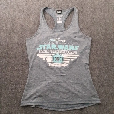 Run Disney Top Womens S Tank Blue Star Wars Half Marathon 2016 Disneyland Resort - Image 1 of 4