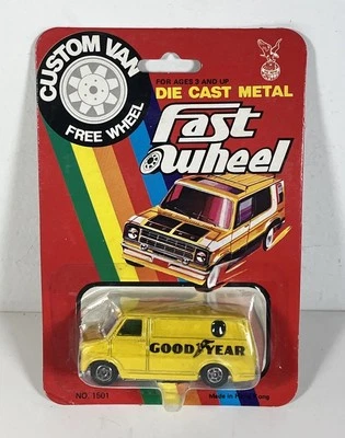 Vintage Yatming Fast Wheel Custom Ford Goodyear Van On Sealed Card - Image 1 of 4