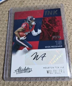 Will Fuller V Auto 2017 Panini Absolute - Iconic Ink #II - WF /99  - Bild 1 von 2